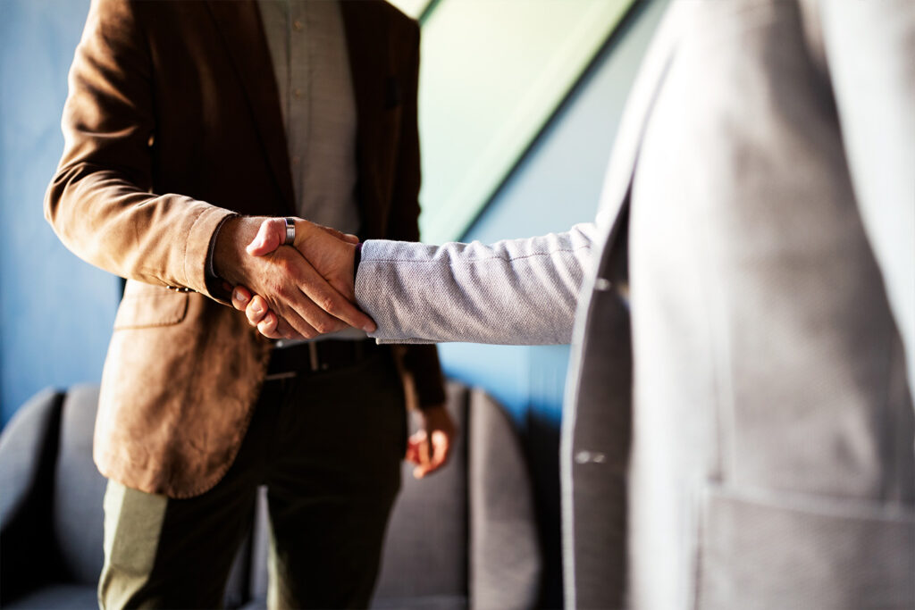 businessmen handshaking